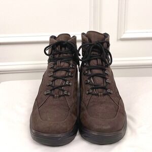 Waldlaufer Tex Mens Brown Leather Waterproof Hiking Boots Size 10.5